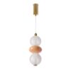 Lampa wisząca Flores szklana z ceramicznym kloszem pomarańczowa 12W LE