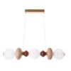 Lampa wisząca Flores ceramiczna z kolorowymi kloszami pozioma 20W LED