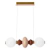 Lampa wisząca Flores ceramiczna z kolorowymi kloszami pozioma 15W LED