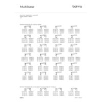 Mobile desk A Multibase Technical drawings