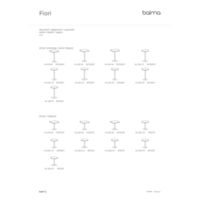 Stoły Fiori Rysunki techniczne