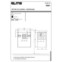 SET TINY 45 1D NAVY BLUE MATT WALL HUNG Dibujos tecnicos