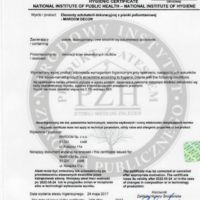 Listwa ścienna MDC258 Certyfikaty