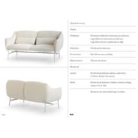 Lua 3-seater sofa Technical drawings