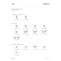 H2 tables Technical drawings