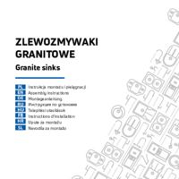Zlewozmywak granitowy 1-komorowy z ociekaczem Instrukcje