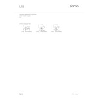 Litt armchair Technical drawings