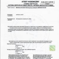 Listwa przypodłogowa MD8300 Certyfikaty