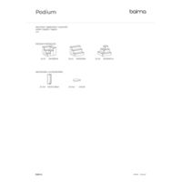 Podium modular seats Technical drawings