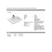 Umywalka prostokątna Karta techniczna