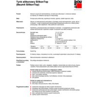 Baumit SilikonTop Technical card