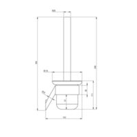 SILIA Toilet brush, wall-mounted Technical drawings