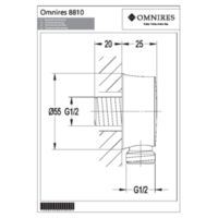 ARMANCE 8810CR - Shower elbow, chrome Dessins techniques