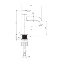 SILIA Washbasin tap Technical drawings