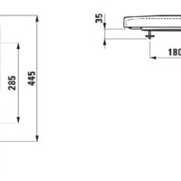 MEDA Soft-close toilet seat Technical drawings