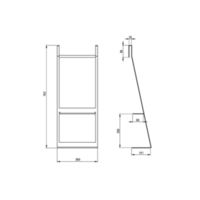 Półka wieszana na kabinę Rysunki techniczne