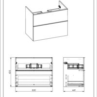 UNIT LOOK 80 2DR ANTHRACITE HG Dessins techniques