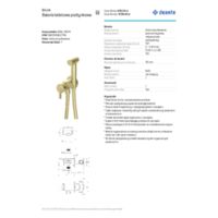 SILIA Bateria bidetowa podtynkowa ze słuchawką typu bidetta Zasoby pomocnicze