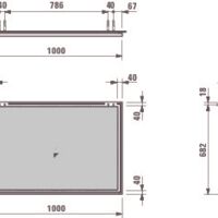 FRAME 25 Espejo con marco Dibujos tecnicos