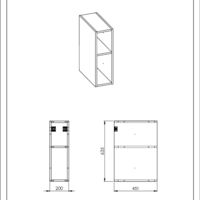 MODUŁ LOOK 20 DUO DĄB CANELA Rysunki techniczne