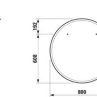 FRAME 25 Round mirror Technical drawings