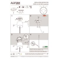 PIPER vert LED 230V suspended Instructions