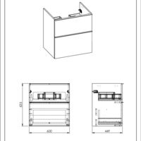 UNIT LOOK 60 2DR FUME MATT Dibujos tecnicos