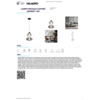 LAMPA WISZĄCA DAPHNE SMOKED 12W Other resources