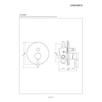 Y  |  mélangeur de douche et de baignoire à encastrer,  graphite Dessins techniques