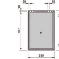 FRAME 25 Spiegel mit Rahmen Technische Zeichnungen
