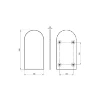 SILIA Mirror, hanging, in a frame Technical drawings