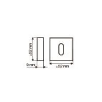 Door handle backplate PLT26J-N Technical drawings
