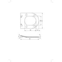 Deska sedesowa wolnoopadająca Rysunki techniczne