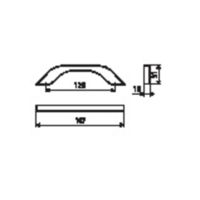 Furniture handle UU17 Technical drawings
