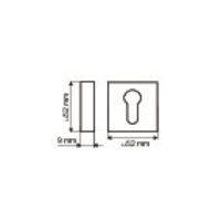 Door handle backplate PLT26J-Y Technical drawings