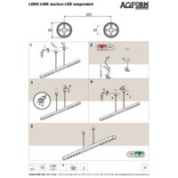 LENS LINE LED section suspended Instructions