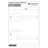 MP60510GLB - uchwyt na papier toaletowy, złoty szczotkowany Rysunki techniczne