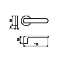 Door handle ORGANIC DH29 Technical drawings