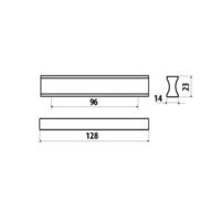 Furniture handle UD32 Technical drawings