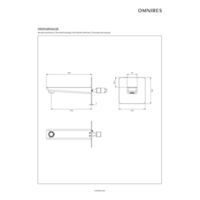 PARMA  |  wall-mounted bath spout, graphite Technical drawings