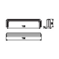 Furniture handle UU56 Technical drawings