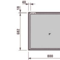 FRAME 25 Spiegel mit Rahmen Technische Zeichnungen