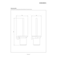 MODERN PROJECT  |  wall-mounted toilet brush,  brushed copper Technical drawings