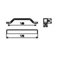 Uchwyt meblowy UA107 Rysunki techniczne