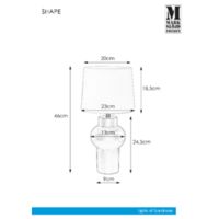 SHAPE Table 1L White/White Rysunki techniczne