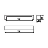 Furniture handle UA59 Technical drawings