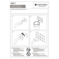 Y WDYBL - Wall-mounted bath spout, black Anleitung