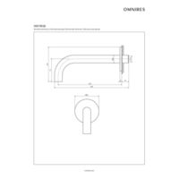 Y | bec de baignoire mural Dessins techniques