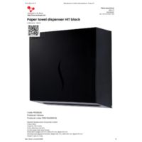 Paper towel dispenser HIT black Other resources