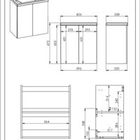 SET KIDO 60 2D WHITE MATT Dibujos tecnicos